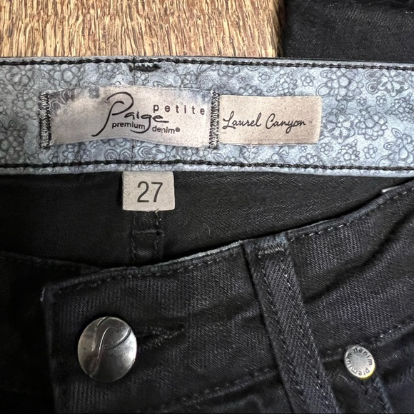 Paige lowrise flare laurel canyon black jeans - Picture 11 of 14